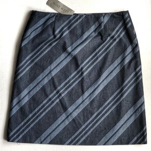 Nine West Diagonal Stripe Skirt sz 10